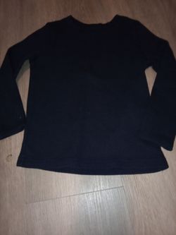 Black Long Sleeve Ribbed Top