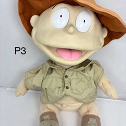 Vintage Rugrats Talking Safari Tommy Pickles Doll Plush 1998 Working 