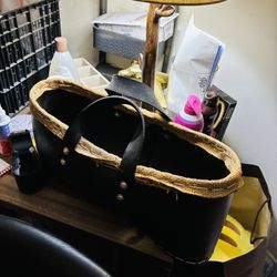 Pottery Barn Leather Basket