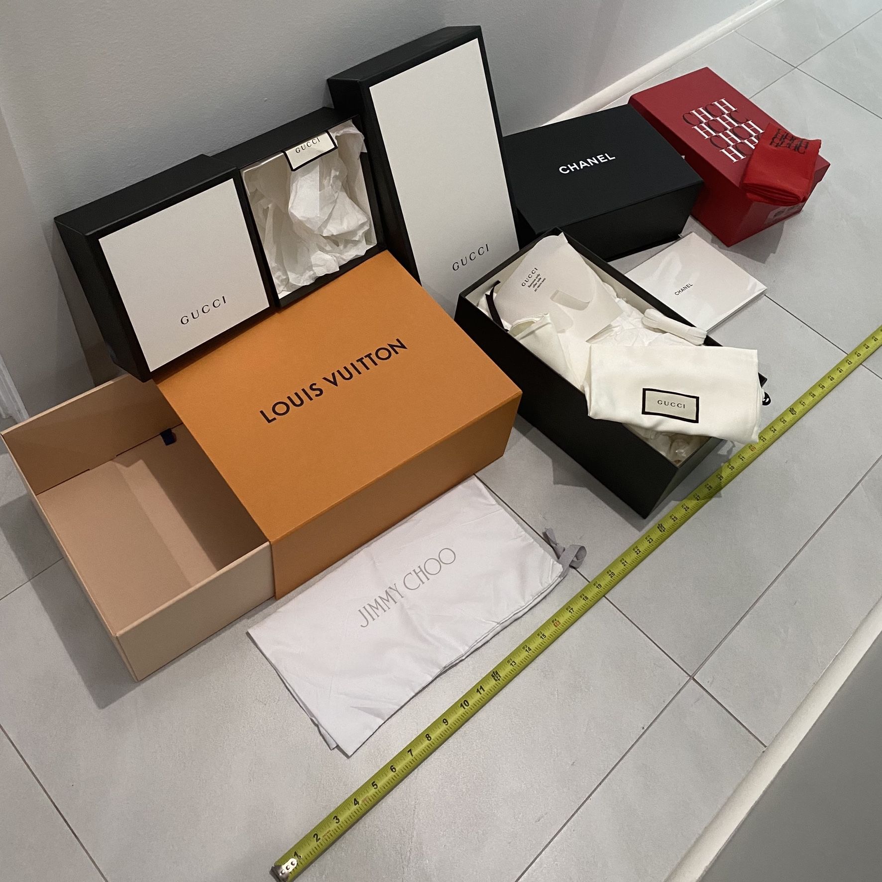 Empty empty Gucci Louis Vuitton Chanel Tiffany & Co. for Sale in
