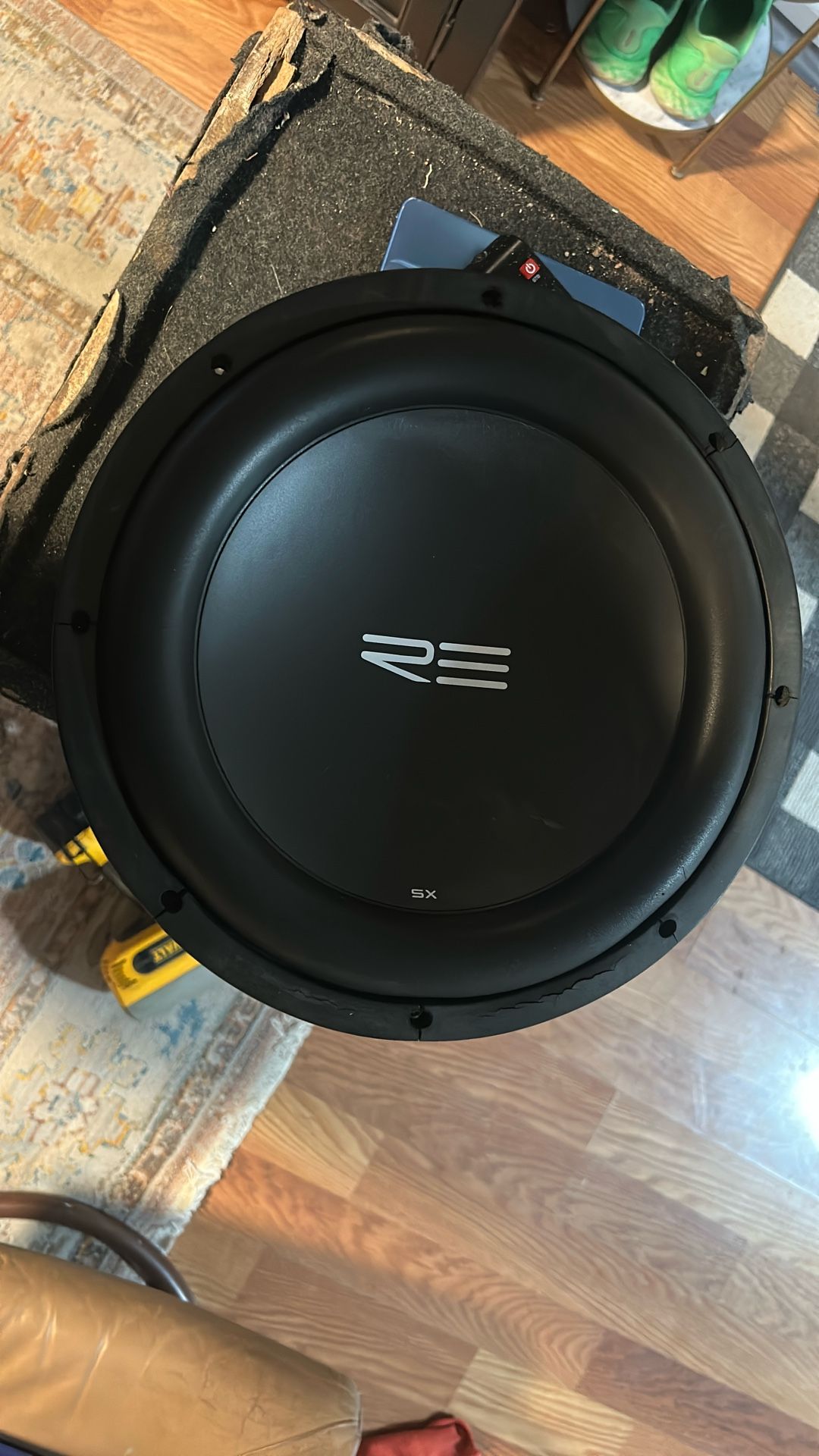 Two 12’ RE Audio Sx subwoofer Speakers