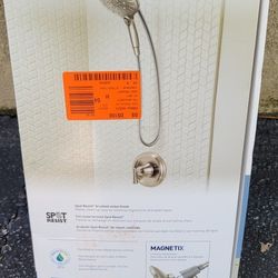 Moen Attract with Magnetix Single-Handle 6-Spray 5.5" Shower Faucet in Spot Resist Brushed Nickel