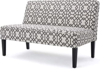 Modern Love seat, Gray Geometric/Matte Black