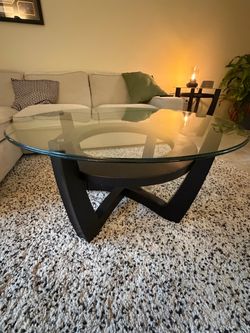 Glass Top Coffee Table and matching Side Table