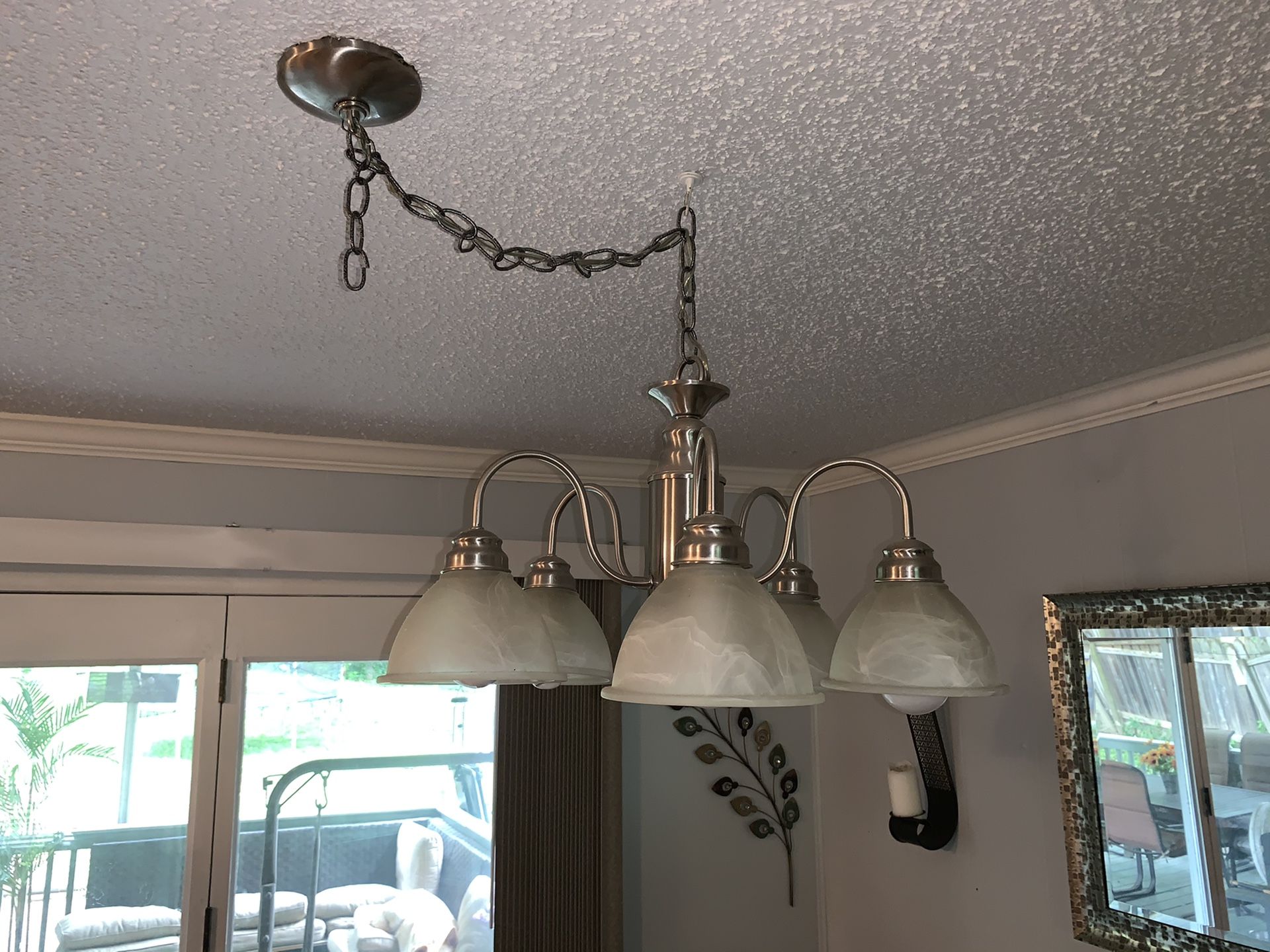 Big silver chandelier