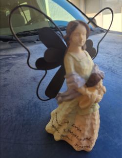 Angel Mother and Child Figurine