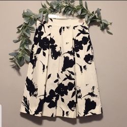 Black and White Midi Skirt