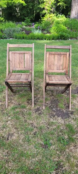 1940's vintage folding chairs.