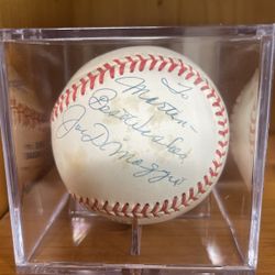 Singed Ball By Joe DiMaggio 