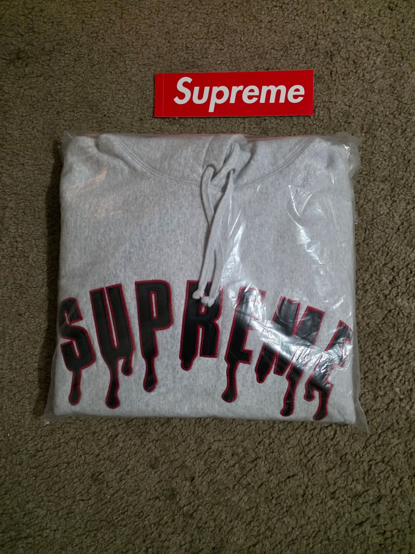 Supreme Ghostface Arc Hooded sweatshirt 'Ash Grey'