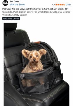 Pet Gear No-Zip View 360 Pet Carrier & Car Seat