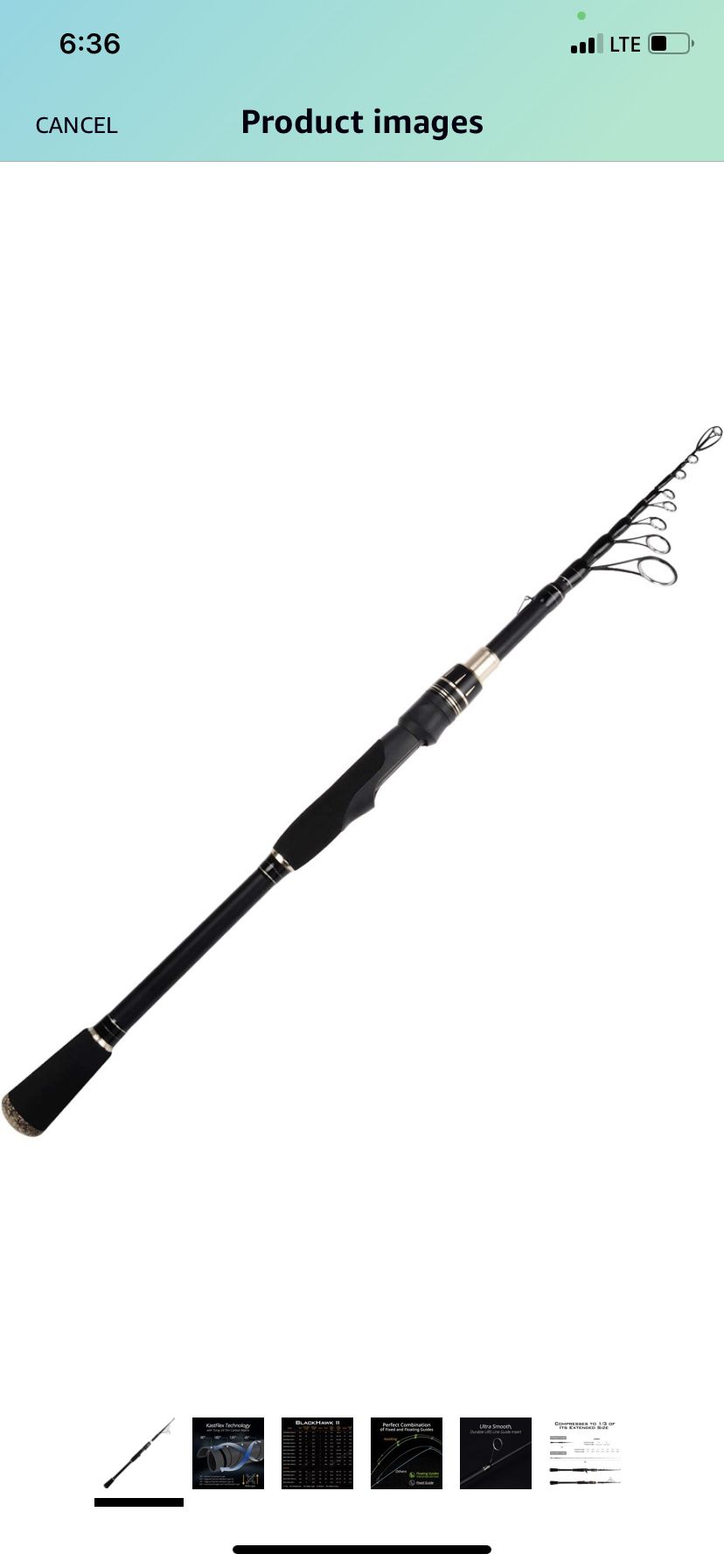 KastKing Blackhawk II Telescopic Fishing Rods, Graphite Rod Blanks &  Durable Solid Glass Tip, Floating Guides, 1pc Fishing Rod Performance,  Comfortabl