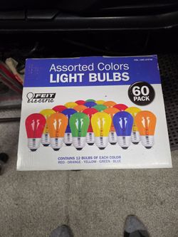 Feit Electric Assorted Colors Light Bulbs 60-Pack