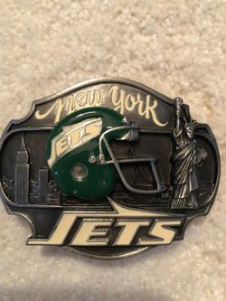 Jets Vintage Pewter Belt Buckle 4686/10,000 Limited Edition