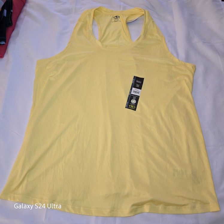 Athletic Works Racerback Tank Size XXXL (22) Yellow New