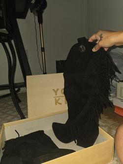 Suede Fringe Boots