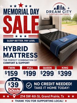 Brand new hybrid mattresses available now