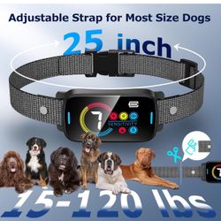 SLAYKAM Bark Collar For Large Médium Dogs Smart Ultrasonic 