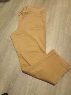 Women's Tan High-Waist Pants