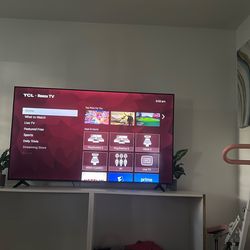 65 Inch Like New TCL Roku Tv