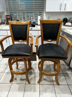 2. Wooden counter chairs