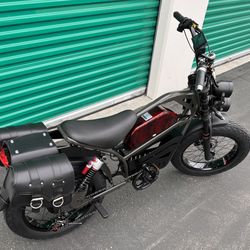 1500 Watt Electric Indy’N style Chopper Ebike, 33mph, Saddlebags, Metal Basket