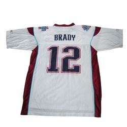 Brady 12 White Red NFL AUTHENTIC Jersey XL