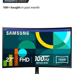  27" Essential S3 (S36GD) Series FHD 1800R Curved Computer Monitor, 100Hz, Game Mode, Advanced Eye Comfort, HDMI and D-sub Ports, LS27D366GANXZA, 2024