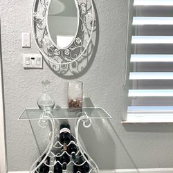 Wine Table & Mirror / Mesa Para Vino🍷 &  Espejo 🪞 