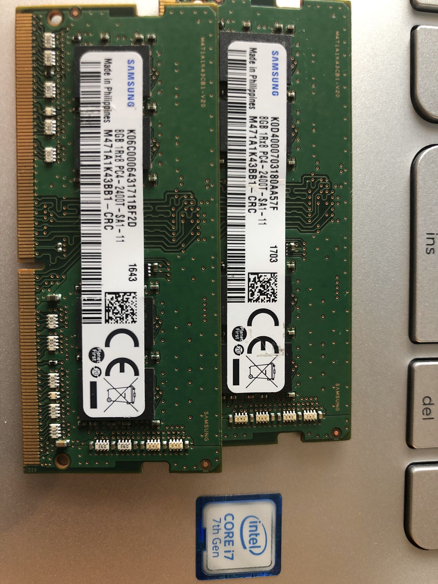 SAMSUNG 16GB DDR4 LAPTOP MEMORY