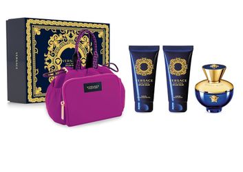 VERSACE - DYLAN BLUE + 5 ML 4PC SET ( W ) 3.4 OZ