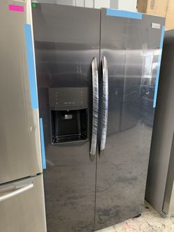 Frigidaire gallery side by side in dark stainless