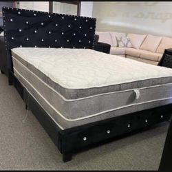NEW TWIN FULL QUEEN KING SIZE BED WITH PROMOTIONAL MATTRESS AND BOXSPRING INCLUDING FREE DELIVERY 