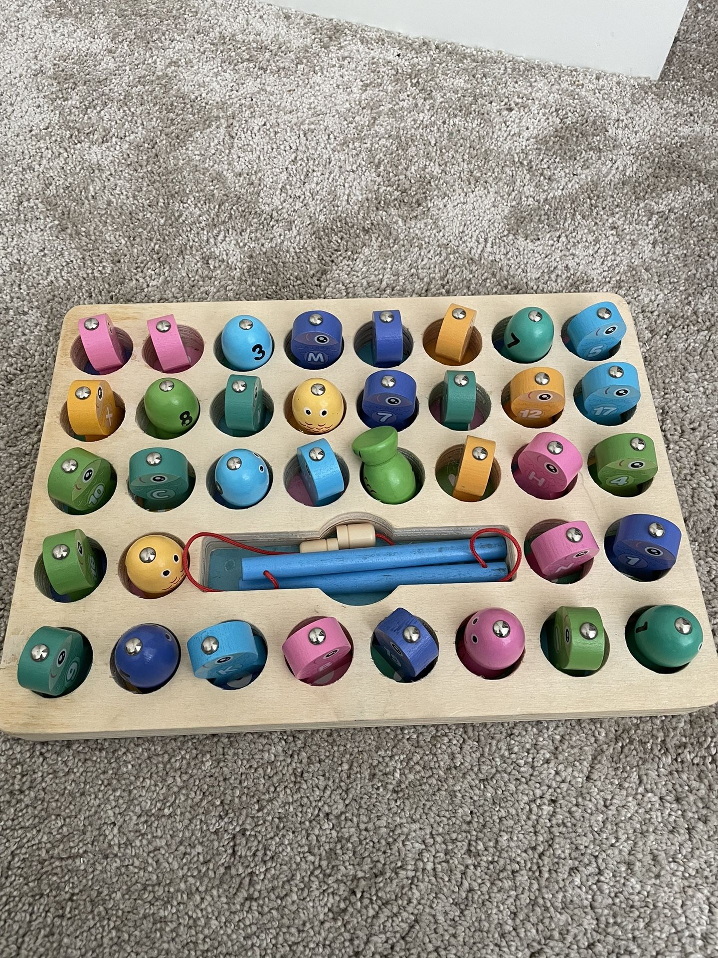 High Quality Wooden ABC Fishing Game