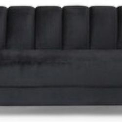 Black Velvet Modern Sofa