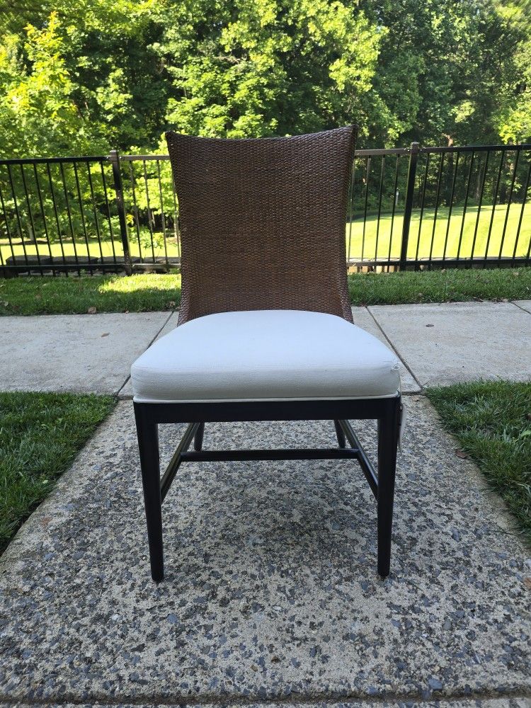 High Back Woven Accent Chair