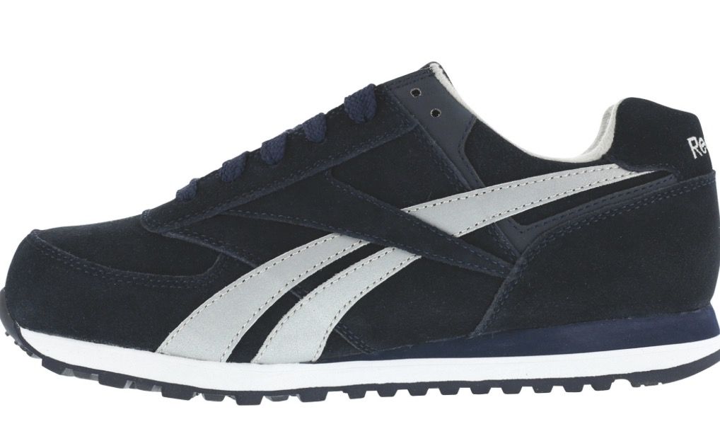Reebok Work Men's Leelap Steel Toe Oxford Shoes - Navy, Size 10.5