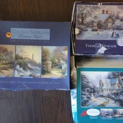 Lot Of 6 Jigsaw Puzzles Thomas Kinkade