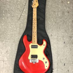 Bright Red USA Peavy T-15 Electric Guitar Vintage Bridge Neck Pick Up Blues Rock Classic Rock Jazz Music Audio Performance Studio Sound 