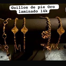 Guillos de pie Oro laminado 14k