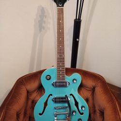 MIK Epiphone Wildkat Bigsby Semi-Hollow Electric Guitar - Seafoam Green