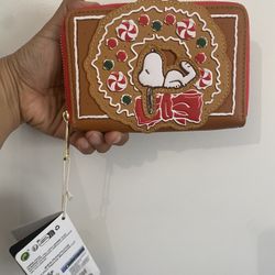 New - Peanuts Christmas Wallet - Snoopy 
