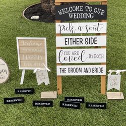 Bundle Of Wedding Signs