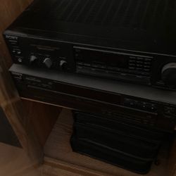Sony 5 Disc Cd Player & Receiver & JBL Speakers