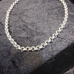 925 Solid Sterling   "Rolo"  Heavy Duty Chain (Unisex)