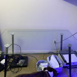 Glass table desk