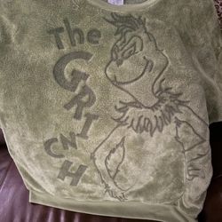 Grinch Plush Sweatshirt Fleece Cozy Loungewear Sweater Xxxl