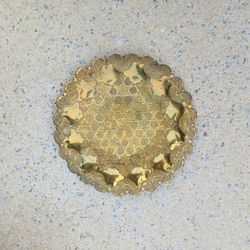 Vintage Brass Decorative Design Plaque 
