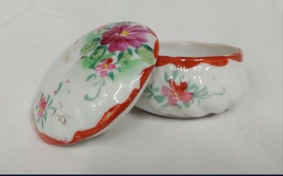 Handpainted Antique Jewelry and Trinket Box 