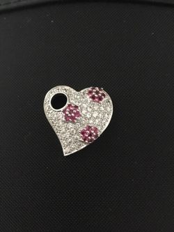 Heart charm- sterling silver